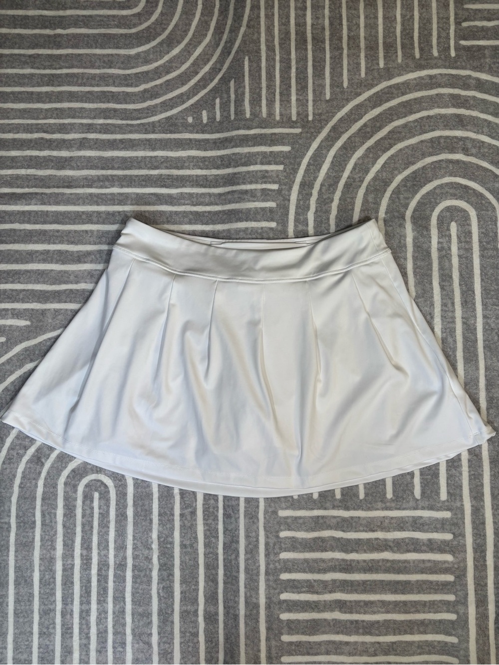 Lands' End Skort, White Circle Skirt, Flared Tennis Style, Pockets Large, 14-16 - Picture 9 of 11